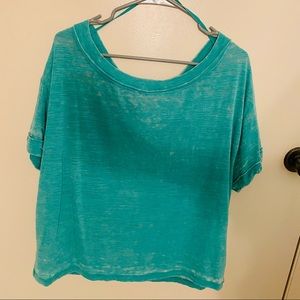 We The Free teal oversize shirt
